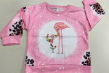 Western leopard flamigo tie dye Christmas girls botuique sweatshirt DLH2711