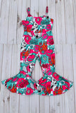 Western ranch girl one piece sleeveless girls boutique jumpsuit DLH2893 A11S1