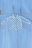 Western checkered long sleeve unisex kids boutique shirt DLH2903 11S1