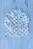 Western checkered long sleeve unisex kids boutique shirt DLH2903 11S1