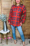 Christmas checkered long sleeve hoodie women blouse GJQ11671 DS12