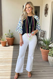 Western cactus bell sleeve black women's boutique top Southern Stitch GJQ12510 CS11