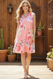 Trendy floral printed sleeveless women boutique dresses w/side pockets GJQ12999 (AS15)