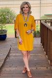 Western mustard yellow short women's boutique dress w/back fringe tassel GJQ13217 (BS2)