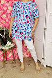 Women's clothing suppliers Leopard baby doll women blouse & short sleeve GJQ14495 (DS8)