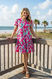 Chic short sleeve women's boutique dress Southern Stitch GJQ15933 BS4