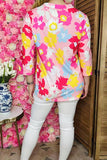 Shop women's clothing online Floral printed 3/4 sleeves & v-neckline GJQ16163 ES8