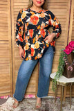 Trendy floral long sleeve women's boutique top Southern Stitch GJQ16325 FS5