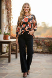 Trendy floral long sleeve women's boutique top Southern Stitch GJQ16325 FS5
