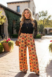 Trendy cherries & 8 balls wide leg women's boutique pant Southern Stitch GJQ17190