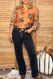Western patterns & leopard long sleeve women's boutique top Southern Stitch GJQ17207(CS4)