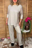 Western checkered wide leg women's boutique pant Southern Stitch GJQ17397