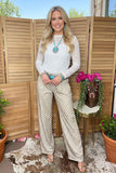 Western checkered wide leg women's boutique pant Southern Stitch GJQ17397