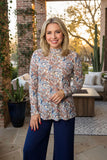 Western paisley floral sheer women's boutique top Southern Stitch GJQ17426