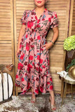 Chic blush floral maxi women's boutique dress Southern Stitch GJQ17491