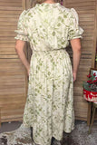 Chic Short Sleeve Floral Long Women's Boutique Dress Southern Stitch GJQ17493
