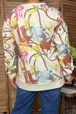 Western pattern print long sleeve women's boutique sweatshirt GJQ17529