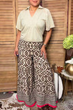 Western aztec tiered & chevron & pink trim women's boutique pant Southern Stitch GJQ17537 GS1