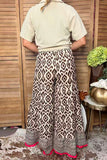 Western aztec tiered & chevron & pink trim women's boutique pant Southern Stitch GJQ17537 GS1