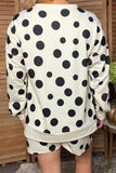 Western black polka dots cream women boutique set Southern Stitch GJQ17599
