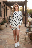 Western black polka dots cream women boutique set Southern Stitch GJQ17599