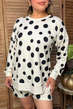 Western black polka dots cream women boutique set Southern Stitch GJQ17599
