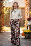 Western vintage cowboy patchwork print wide leg women's pant Southern Stitch GJQ17629
