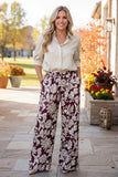 Western floral print wide leg women's pant Southern Stitch GJQ17637