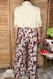 Western floral print wide leg women's pant Southern Stitch GJQ17637