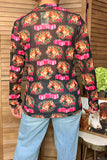 Western Christmas horse gift black women's boutique top Southern Stitch GJQ17688