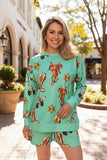 Western elements mint long sleeve women's boutique set Southern Stitch GJQ17715