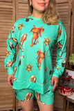 Western elements mint long sleeve women's boutique set Southern Stitch GJQ17715