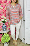 Plus size women's clothing wholesale multi color serape long sleeve top GJQ8131  CS8