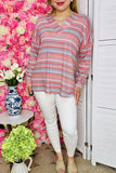 Plus size women's clothing wholesale multi color serape long sleeve top GJQ8131  CS8