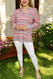 Plus size women's clothing wholesale multi color serape long sleeve top GJQ8131  CS8