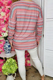 Plus size women's clothing wholesale multi color serape long sleeve top GJQ8131  CS8