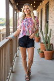 Western Snake printed cold shoulder sleeve women's boutique top GJQ9431 (CS2)