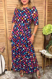 Western checkered sheer maxi women boutique dress Southern Stitch HQ17577
