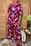 Western checkered & dice top pant women boutique set Southern Stitch HQ17586