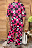 Western checkered & dice top pant women boutique set Southern Stitch HQ17586