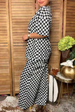 Western black/white checkered top & pant women boutique set Southern Stitch HQ17587 FS4