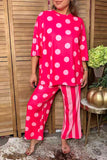 Western pink polka dots & stripes women boutique set Southern Stitch HQ17588