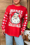 Merry Christmas & Santa long sleeve women's boutique top Southern Stitch HQ17590