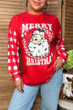 Merry Christmas & Santa long sleeve women's boutique top Southern Stitch HQ17590