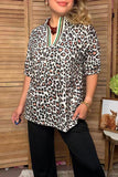 Western leopard print short sleeve women's boutique top Southern Stitch HQ17594