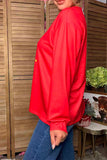 Christmas nutcracket print red women's boutique top Southern Stitch HQ17659