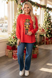 Christmas nutcracket print red women's boutique top Southern Stitch HQ17659