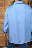 Western floral embroidery denim long sleeve women's boutique shirt Southern Stitch HQ17776