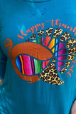 DLH8330 Happy Thanksgiving y'all serape/leopard printed turkey