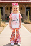 Western HOWDY COWBOY printed top & pant girls boutique set LC0013 A6S2